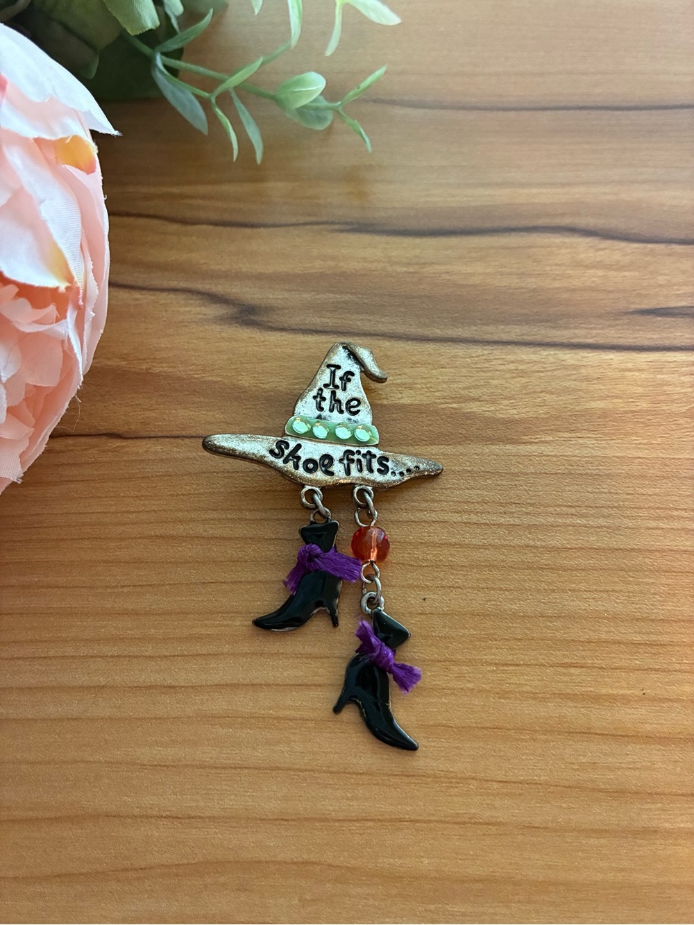 Witch Hat Shoe Charm Pin